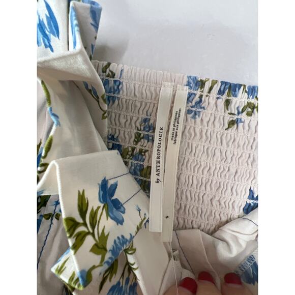 NEW Anthropologie Floral Shoulder Side Zipper Mini Dress Multi Color Size: Small - Picture 4 of 7